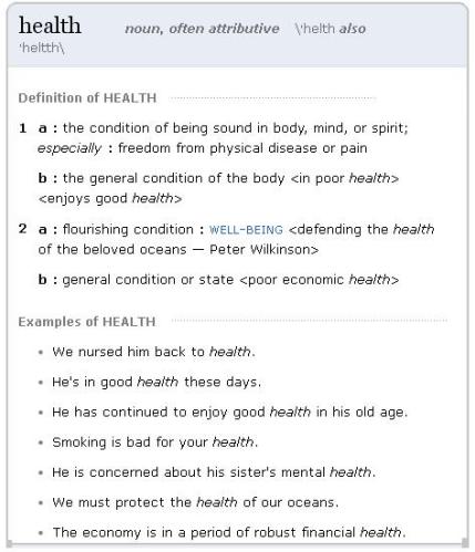 Definition of Health