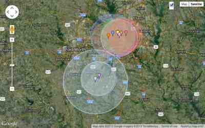 Earthquake map north texas 2015-07-02